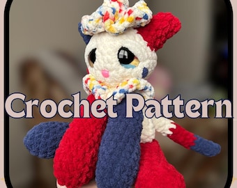 Jest the Clown Kitty Crochet Pattern