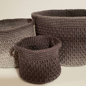 Crocheted Ombre Baskets Storage Home Decor