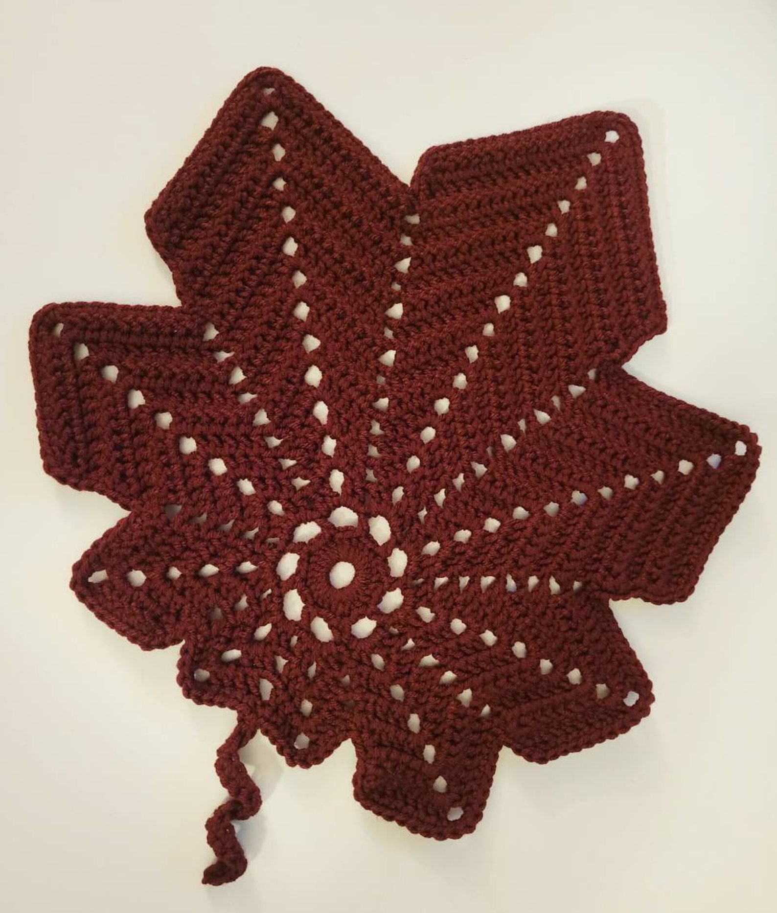 Crocheted Leaf Placemats Fall Thanksgiving Halloween Etsy Nederland