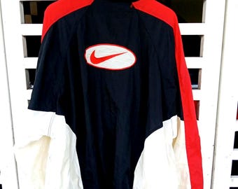 Oversized Vintage Nike Swoosh 3 Tones Windbreaker Gr. L