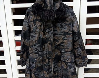 Anna Sui Army Muster leichte Jacke Made in USA Größe M