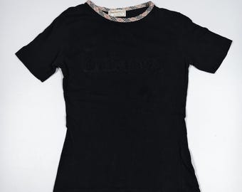Burberrys of London Schwarz Flocked Logo Nova Karo #G
