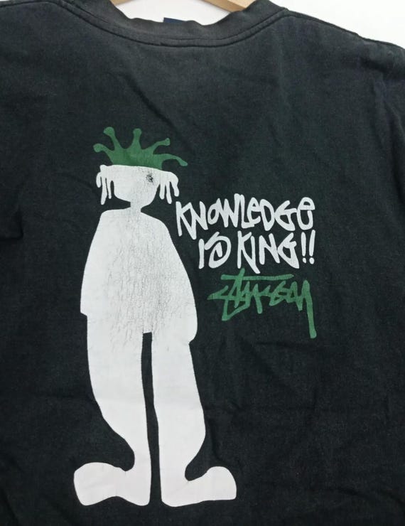 90s Stussy Knowledge is King USA Size L #D - Etsy
