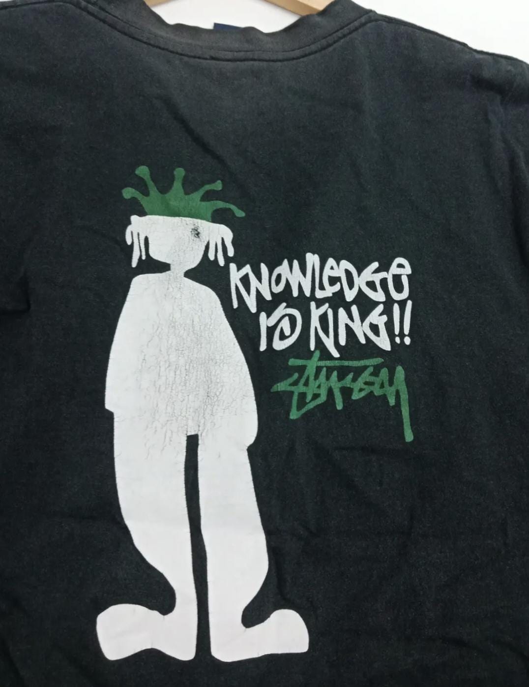 90s Stussy Knowledge is King USA Size L #D - Etsy