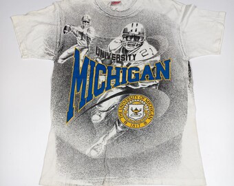 90er Jahre New Jersey Wolverines AOP Football Größe M #G