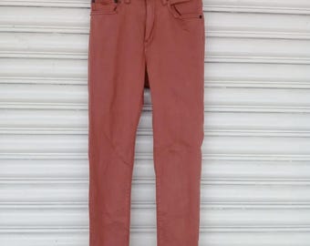 Hysteric Glamour Washed Maroon Spandex Size 26
