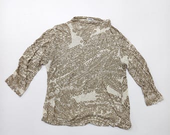 Estampados abstractos integrales de Issey Miyake Talla L #E