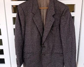 Yves Saint Laurent Graue 100% Wolle Jacke Grösse M
