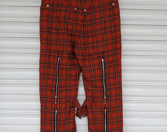 Superlover Checker Tartan Punk Bondage Pants Size 27