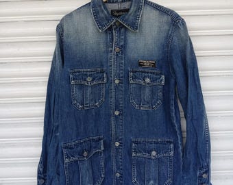 Hysteric Glamour Washed Blue Denim Chore Jacket Size M #G