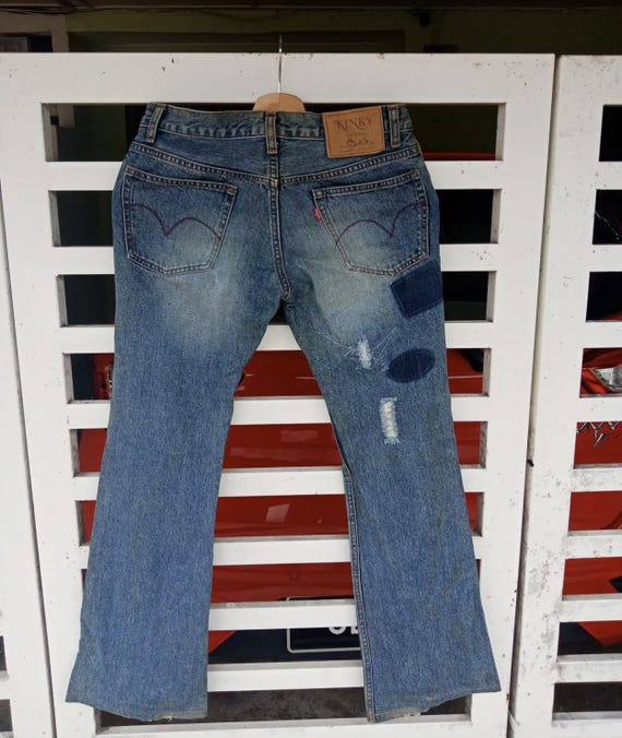 Hysteric Glamour Patches Patchwork Boot Cut Size … - image 2