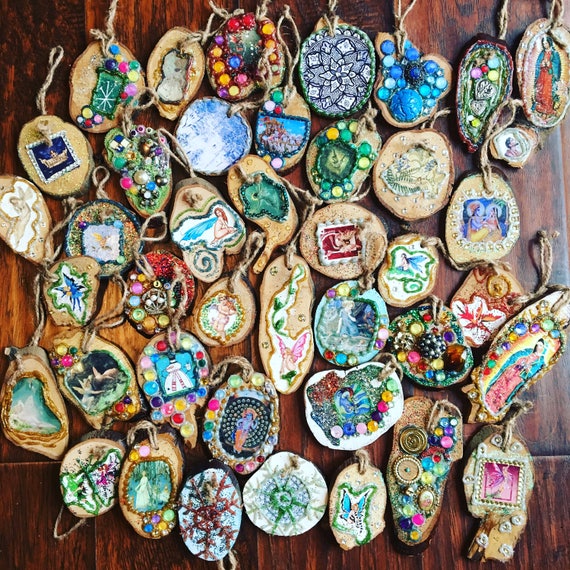 Tree Cookie Ornaments Beautifully Decorated Fun for the Etsy