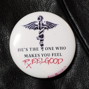 Motley Crue - Dr Feelgood misheard lyrics - Vince Neil kickstart my heart hairbands - Magnets OR Buttons  - 1.25&quot;D