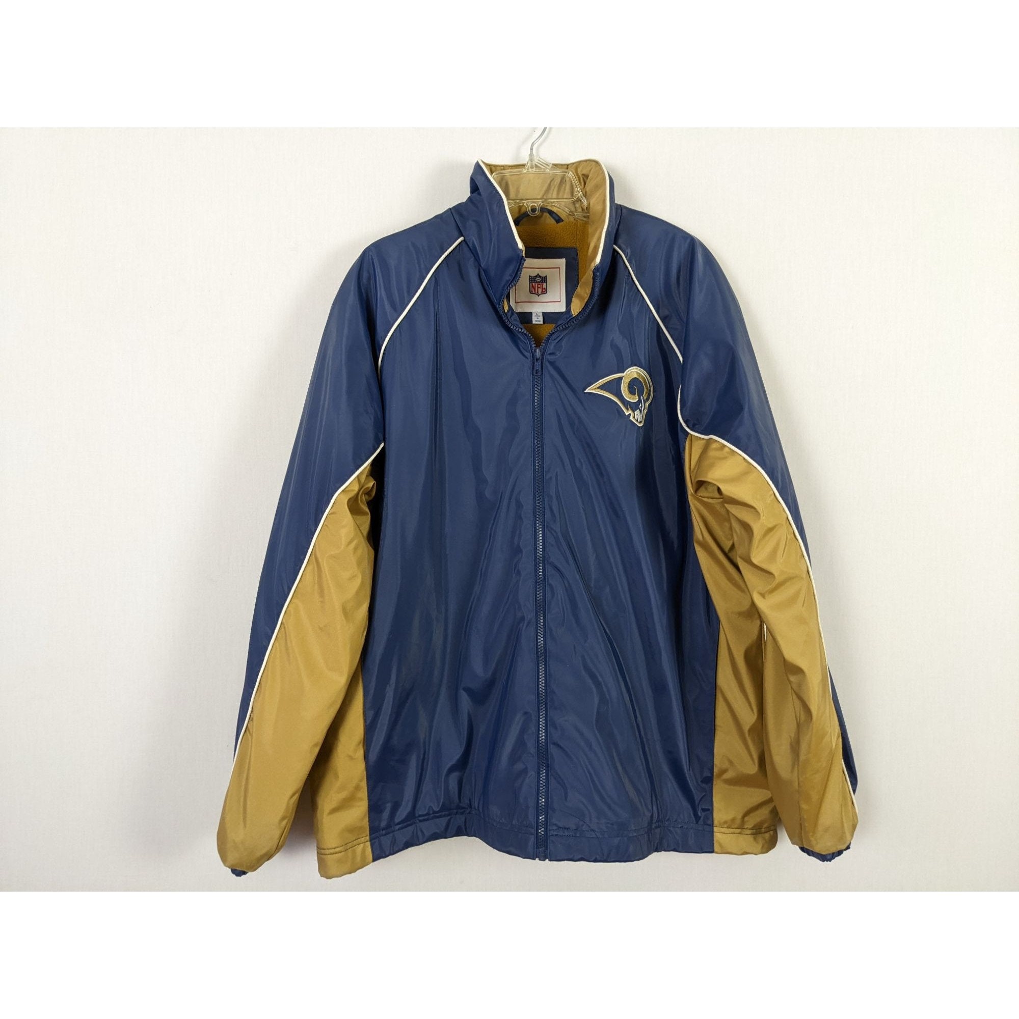 St. Louis Rams XL Jacket Mens Polyvinyl Faux Leather Embroidered Bomber  Jacket