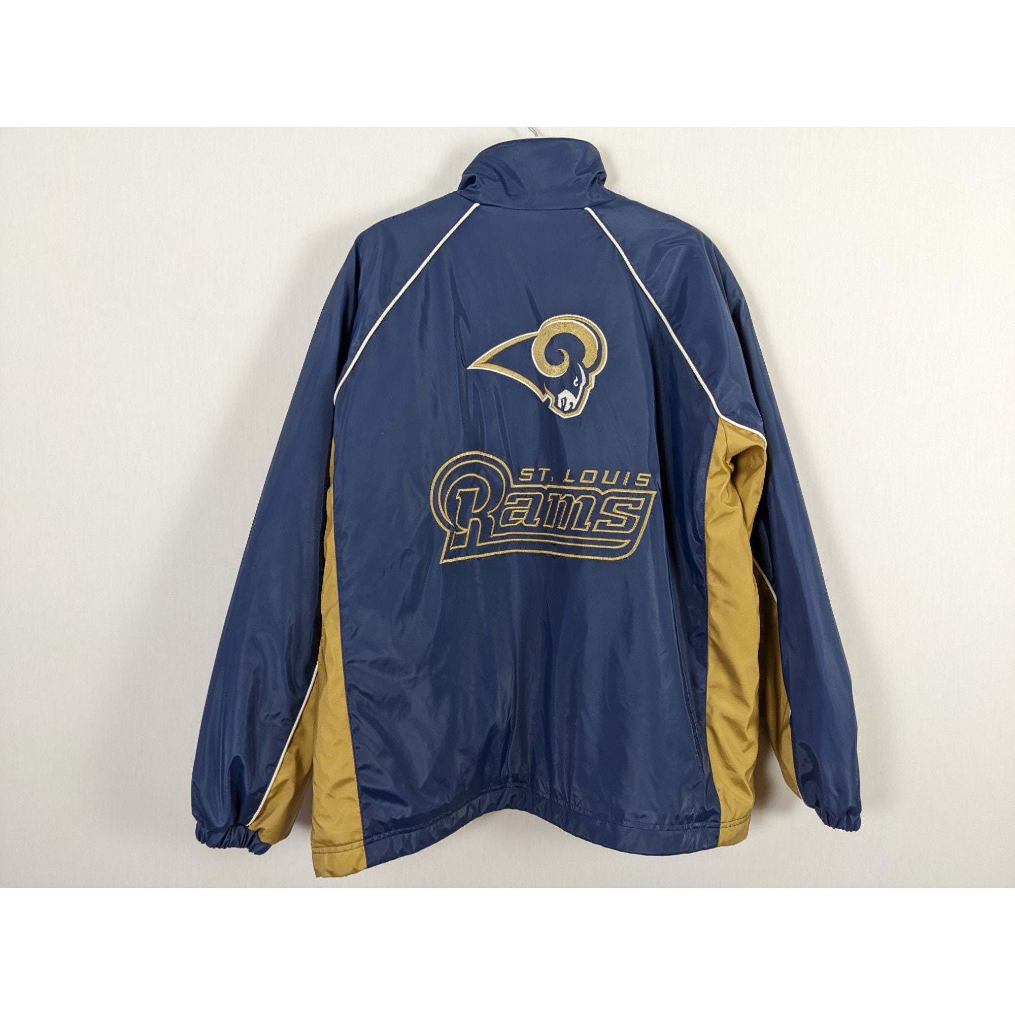 St. Louis Rams Vintage NFL G-III Men's Snap Up Leather Jacket