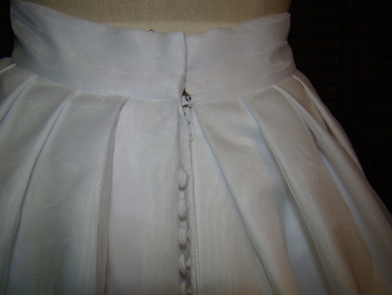 White Skirt Only Size 8 Wedding, Satin Bridal Ski… - image 4