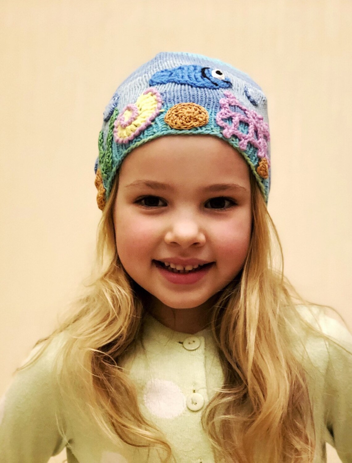 Beanie girl Beanie knit girl Beanie blue girl Spring hat girl Etsy