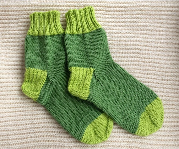 Men socks knitted Adult knit wool socks Womans hand knit socks | Etsy