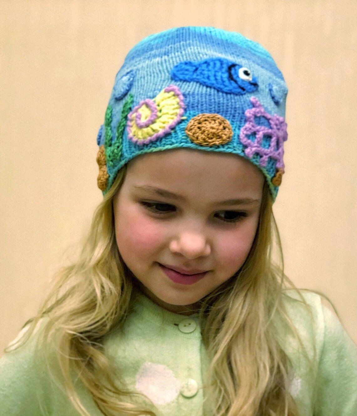Beanie girl Beanie knit girl Beanie blue girl Spring hat girl Etsy