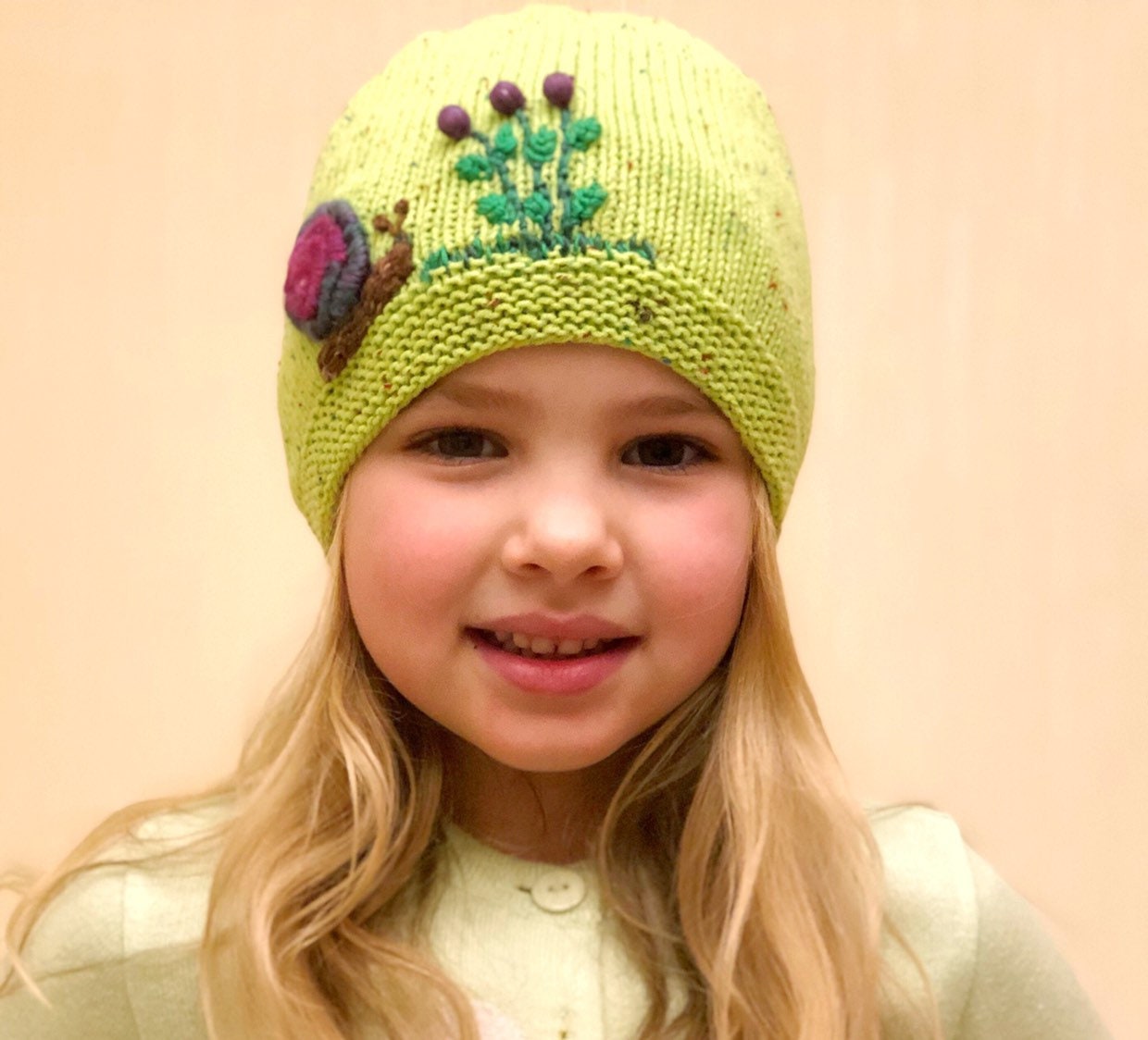 Beanie Knit Girl Spring Hat Girl Spring Hat Flower Spring Hat Etsy