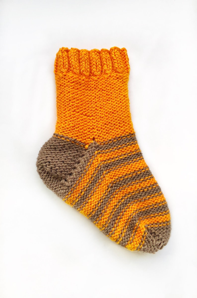 Striped socks knit Toddler Socks Wool knit socks for children Winter socks girl Toddler knit socks Orange knit socks Toddler wool socks