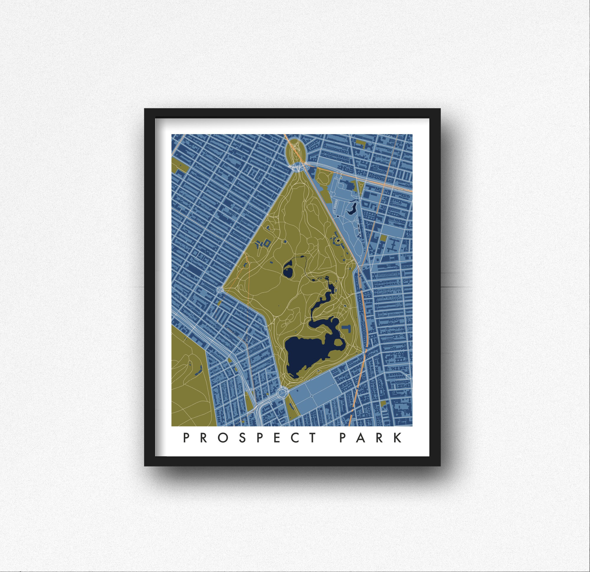 Prospect Park Brooklyn Map Print / Unframed Paper Print - Etsy