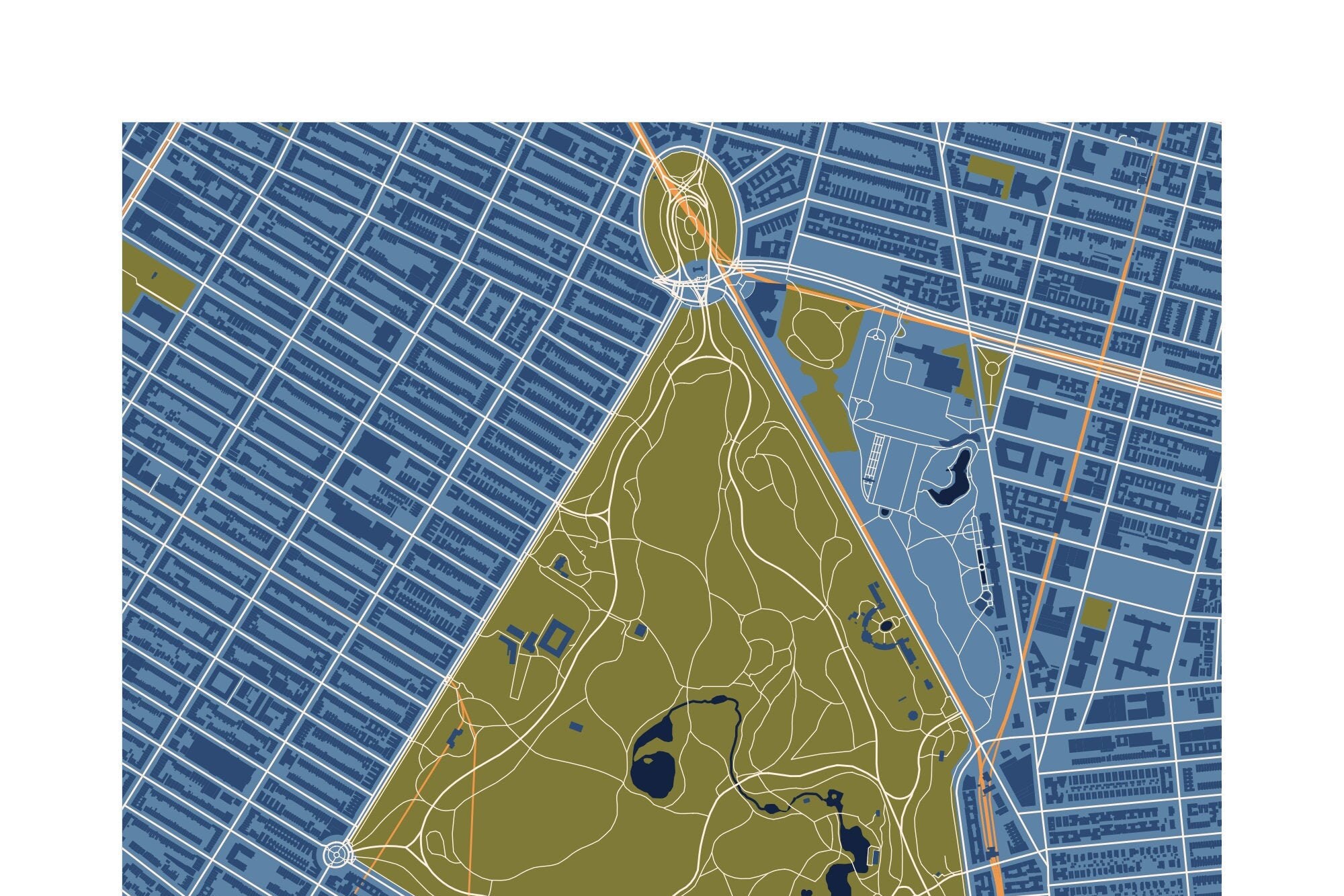 Prospect Park Brooklyn Map Print / Unframed Paper Print - Etsy