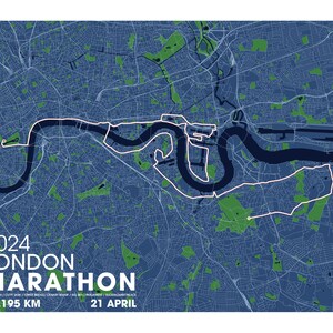 Digital Download 2024 London Marathon Map Poster image 2