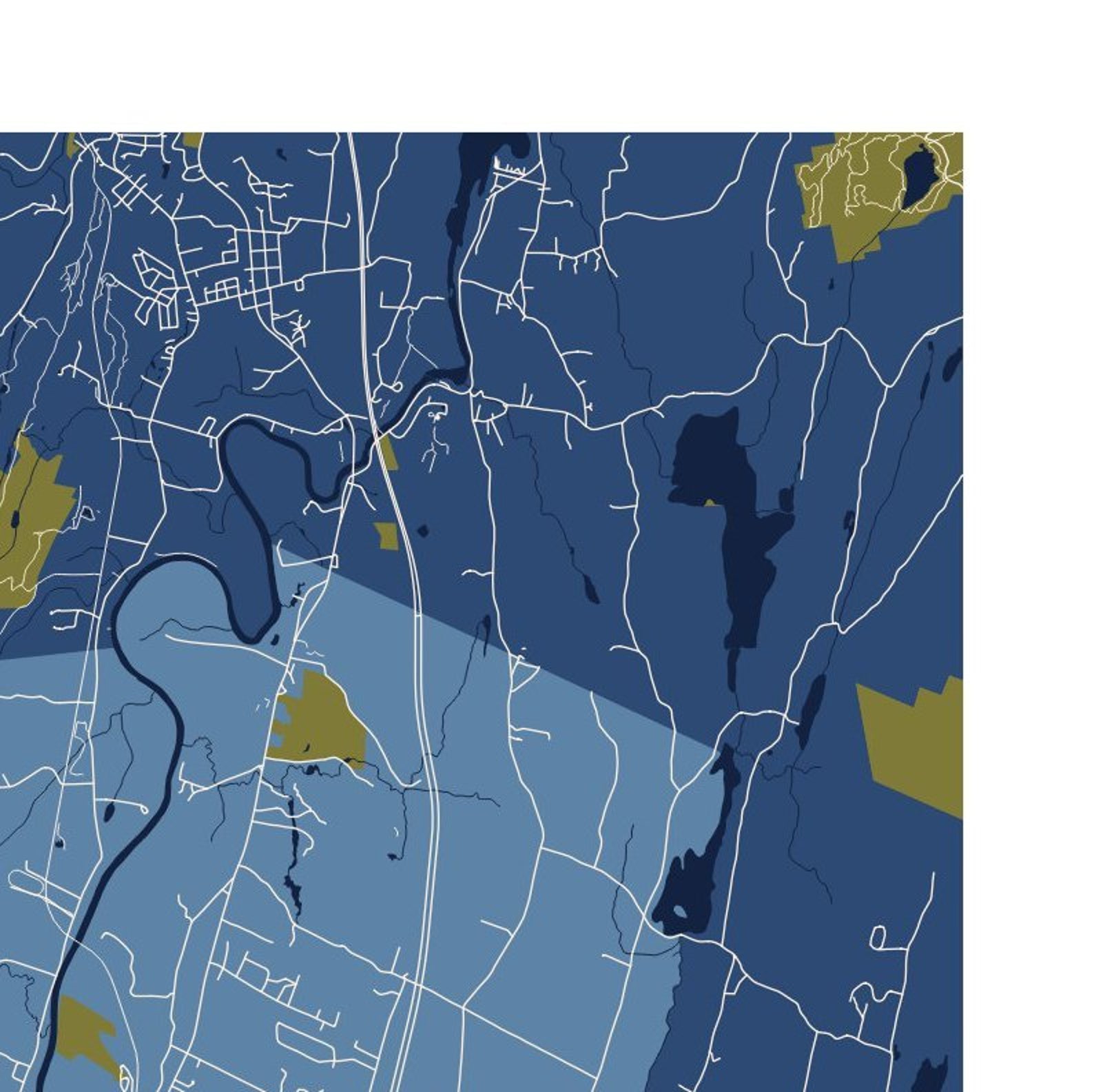New Paltz NY Map / Printable Digital Download / unframed paper Etsy