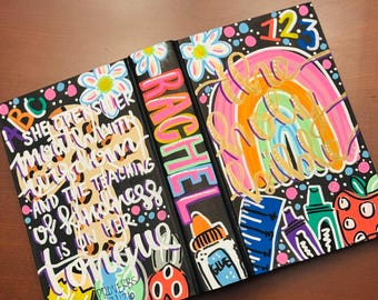 Handgeschilderde bijbelleraar