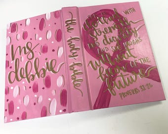 Handgemalte Bibel - Brustkrebs