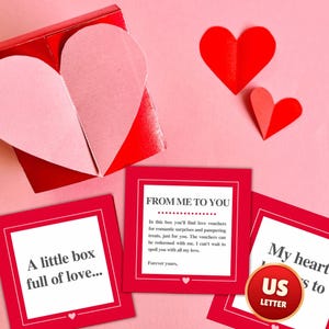 Eine kleine Box voller Liebe – Eine romantische DIY Geschenkbox mit 30 Gutscheinen für süße Überraschungen zu jedem Anlass! - Sofortiger Download PDF (8.5 "x 11 ")
