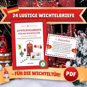 24 Wichtelbriefe für die Wichteltür (1) - Eine magische Weihnachtszeit mit 24 Briefen vom Wichtel für Kinder - Druckbare PDF (Deutsch)