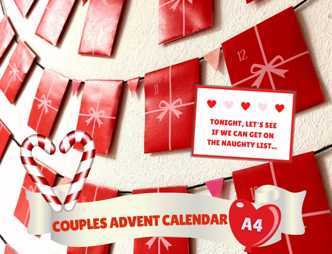 Couples Advent Calendar for Christmas 25 Romantic Surprises to