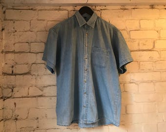 Vintage denim shirt | Etsy