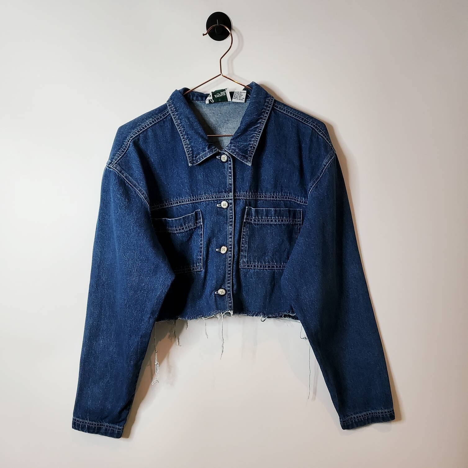 Crop Shirt Denim Crop Jacket Upcycled Denim Cropped - Etsy