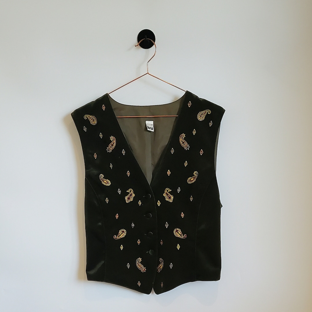 90s waistcoat Online Sale Vintage 90s vest Vintage clothing online store Hot Milk