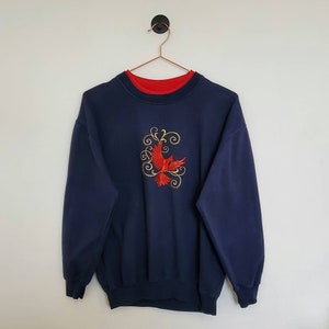 Vintage M&C Sportswear Blue 90's Snow Jolly Christmas Sweater