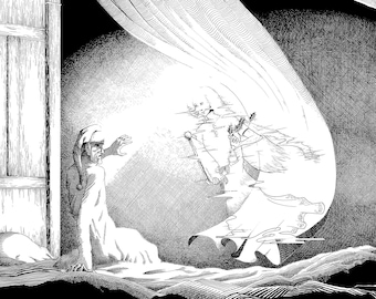 Foretold-Charles Dickens' A Christmas Carol Fine Art Print-Weihnachten in der Vergangenheit