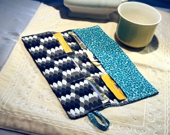 Travel Case| Snack Bag| Travel Kit Handmade Foldable Fabric Wallet Modern Purse Organizer |Gift Card Holder|Jewelry Bag Tea Wallet