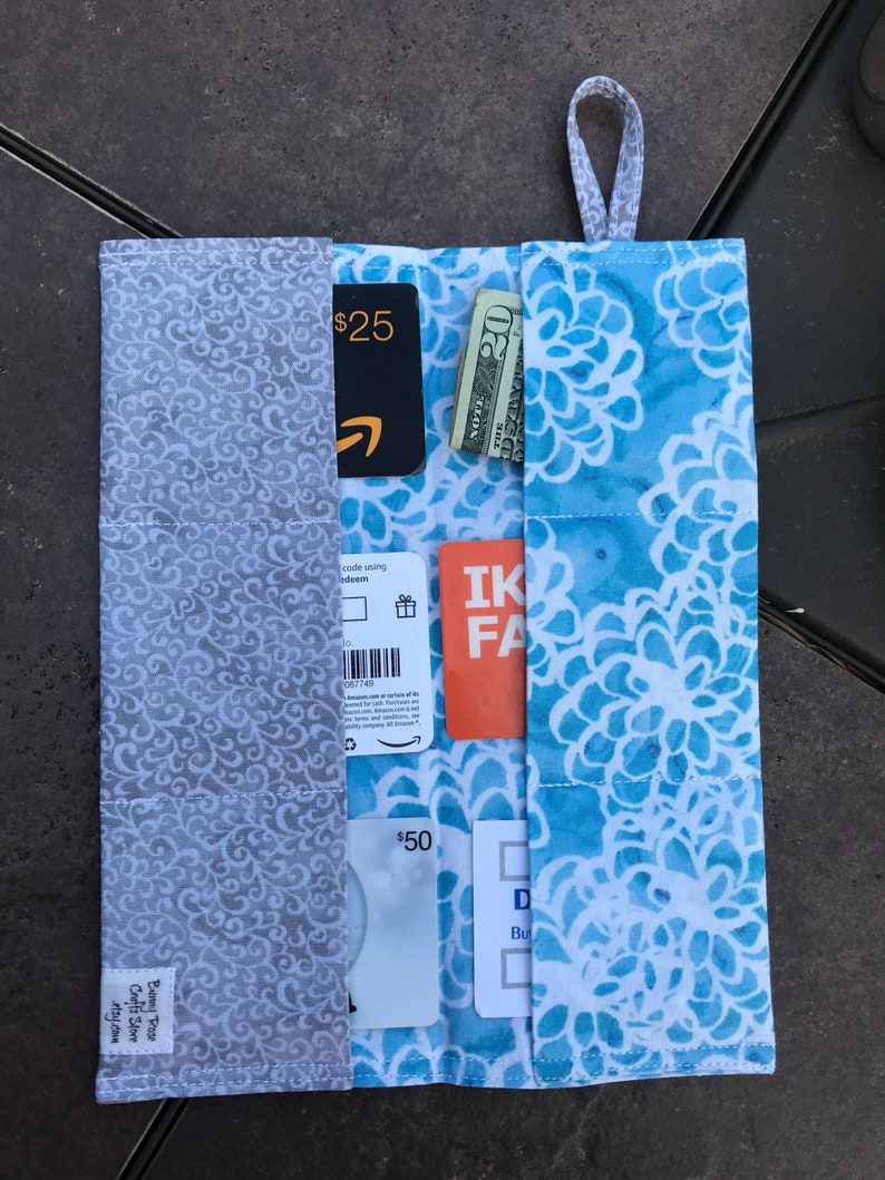 Travel Case| Snack Bag| Travel Kit Handmade Foldable Fabric Wallet Modern Purse Organizer |Gift Card Holder|Jewelry Bag Tea Wallet