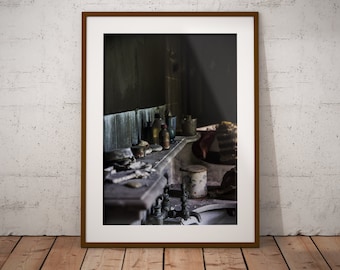 Abandoned bathroom photograph ,  bathroom home decoration in fine art print