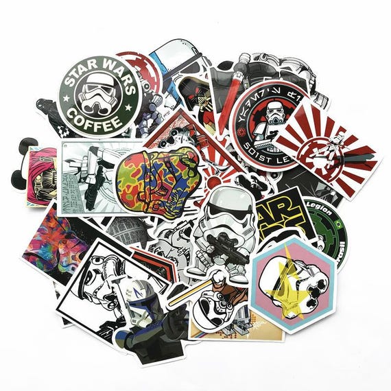 25 Stickers Star Wars Mixed Random Skateboard Laptop Decorative Decal Cool Gift