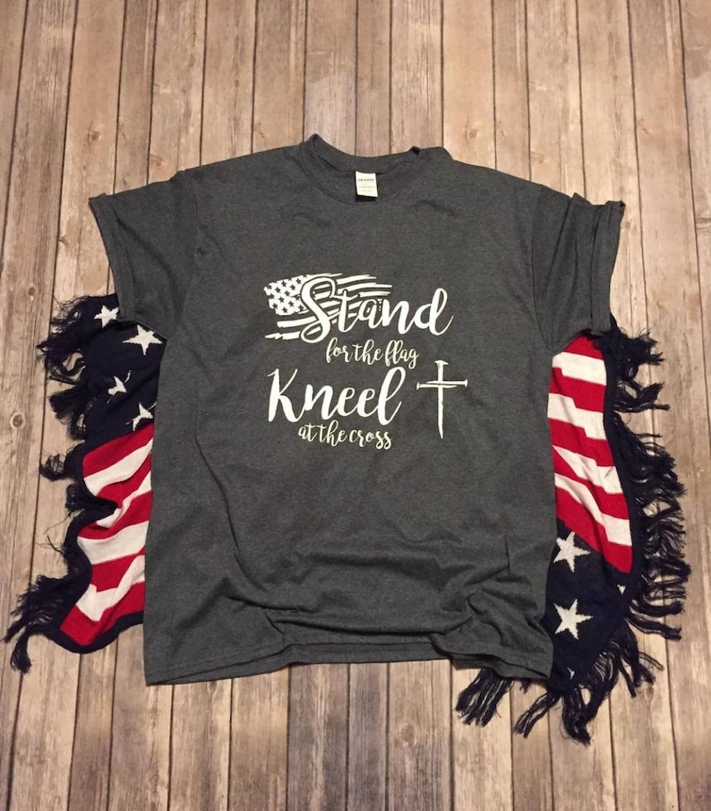Stand for The Flag Kneel Before God Childrens Long Sleeve T-Shirt Boys Cotton Tee Tops