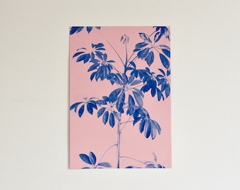 A3 Plant Risograph Print