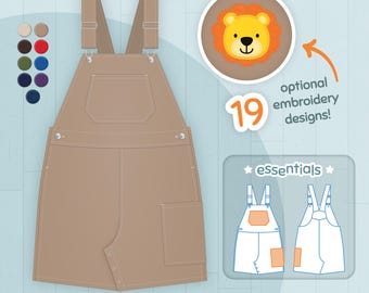 Handgemachte ABDL Shortalls Essentials (Stoffoptionen + Stickerei!)