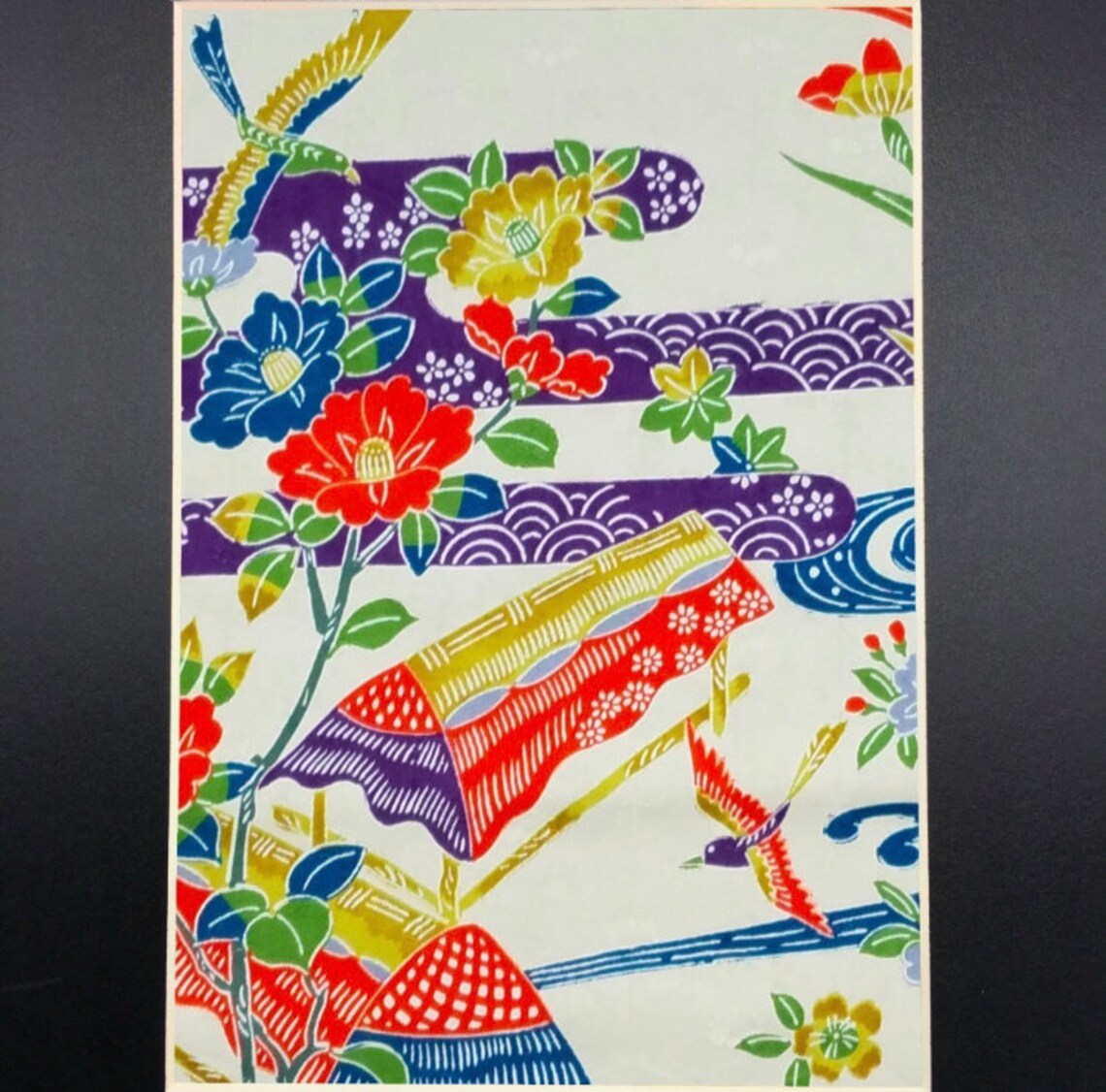 Last one/Japanese kimono wall art frame / frame picture/ frame Etsy