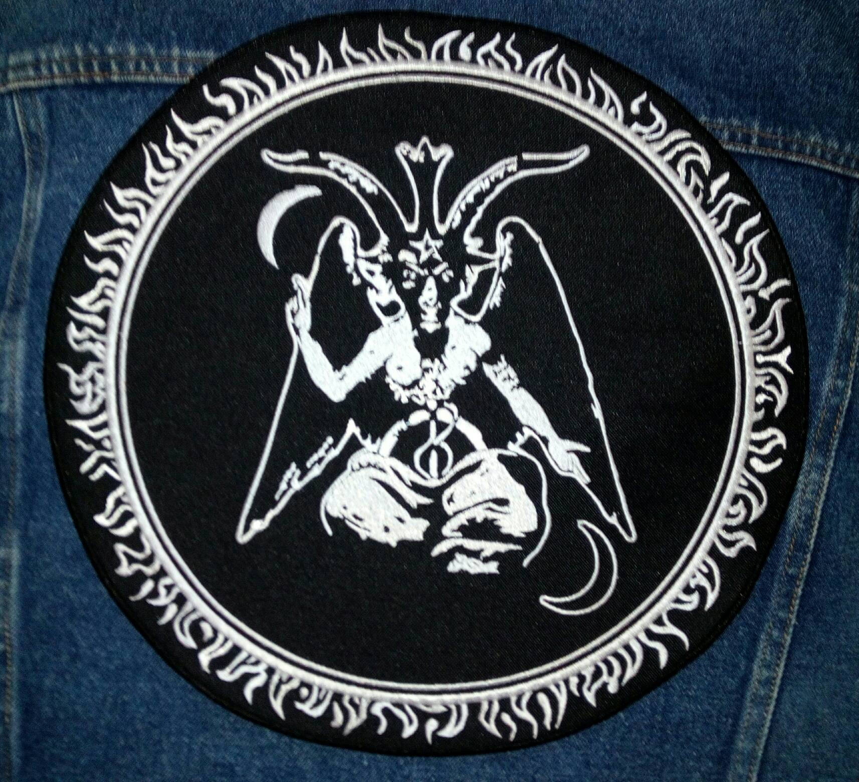 Baphomet patch. Large baphomet patches. Embroidered patch. 12 Etsy
