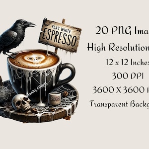 Watercolor Halloween Coffee Clipart, 20 PNG, Pumpkin Spice, Witch, Latte, Espresso, Mocha, Spooky, Hot Coffee, Halloween PNG, Coffee Clipart, Holiday, Birthday, Gift Idea, Sublimation, Junk Journals, Digital Planners, Cards, Mugs, Commercial Use, Spooky Halloween Clipart, Spooky PNG, Halloween PNG, Hot Coffee PNG, Hot Coffee Clipart