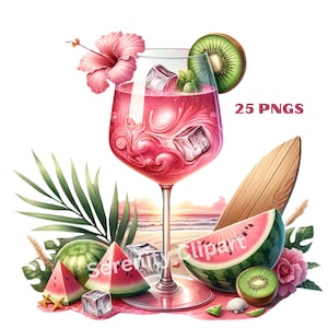 Tropical Cocktail, Watercolor Clipart, Watercolor Cocktails, Tropical Clipart, Summer Cocktails Png, Cocktail Clip Art, Alcohol Clipart, Png Tropical Drinks, Alcoholic Drinks Png, Summer Drinks Png, Watercolor Drinks, Summer Party Clipart, Summer Clipart Png